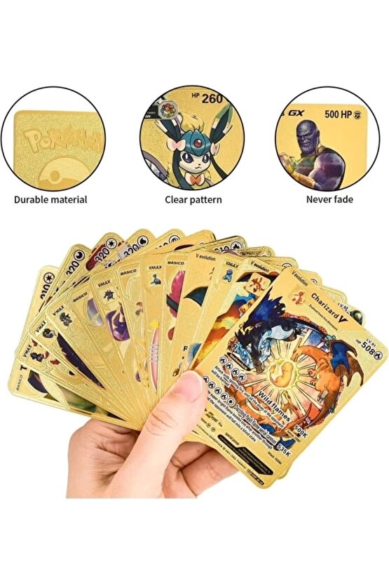 Orijinal Pokemon Kart Gold Serisi 30lu Paket - Pokemon Oyun Kartları - Pikachu Koleksiyonluk Kartı