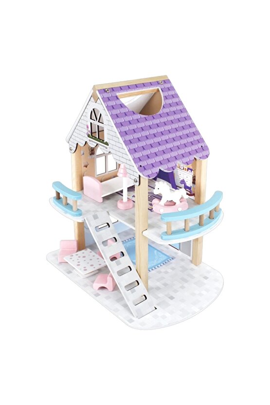 Muhteşem Merdivenli Ahşap Oyun Evi - Ahşap Tatil Evi - Merdiven Oyun Evi - Ahşap Ev - Ahşap Oyun Evi