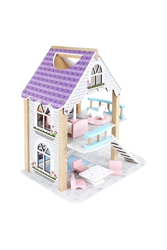 Muhteşem Merdivenli Ahşap Oyun Evi - Ahşap Tatil Evi - Merdiven Oyun Evi - Ahşap Ev - Ahşap Oyun Evi