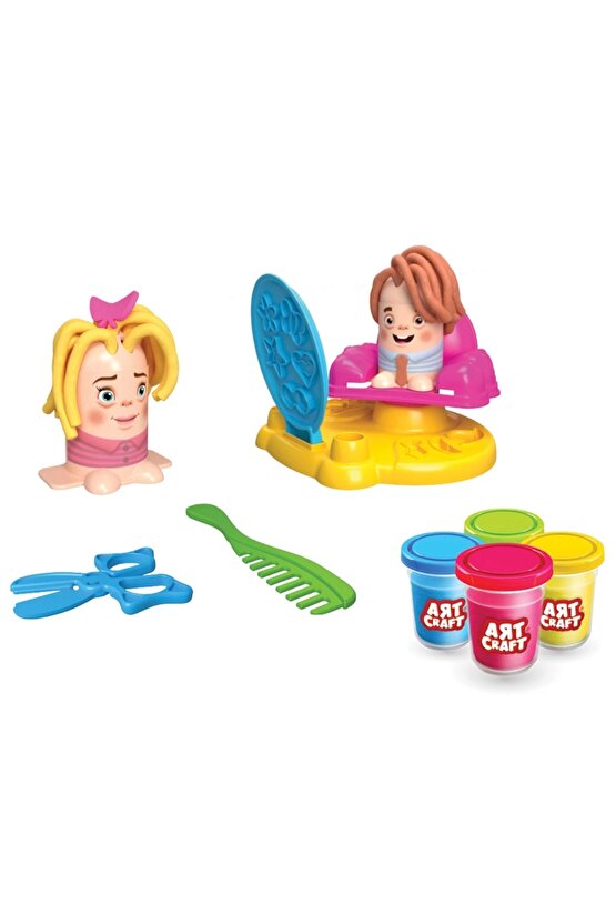 Kuaför ve Kap Kek Oyun Hamur Seti - Oyun Hamuru Seti - Hamur Setleri - Berber Hamur ve Yemek Hamur