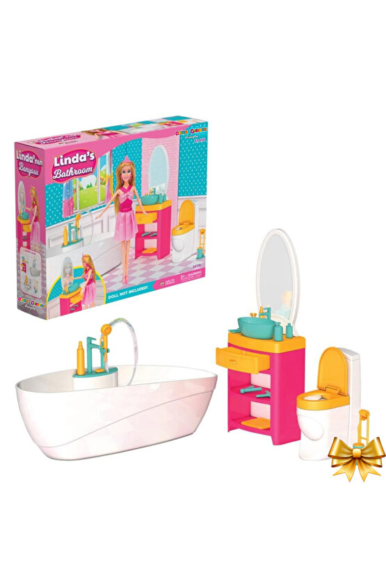 Lindanın Banyosu - Muhteşem Banyo Oyuncak - Eğlenceli Banyo Seti - Barbie Banyo Seti