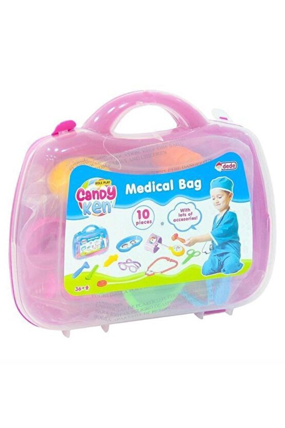 Candy Doktor Çantası - Doktor Seti - Hemşire Oyuncak - Doktorculuk Oyunu - Hastehane Oyuncakları