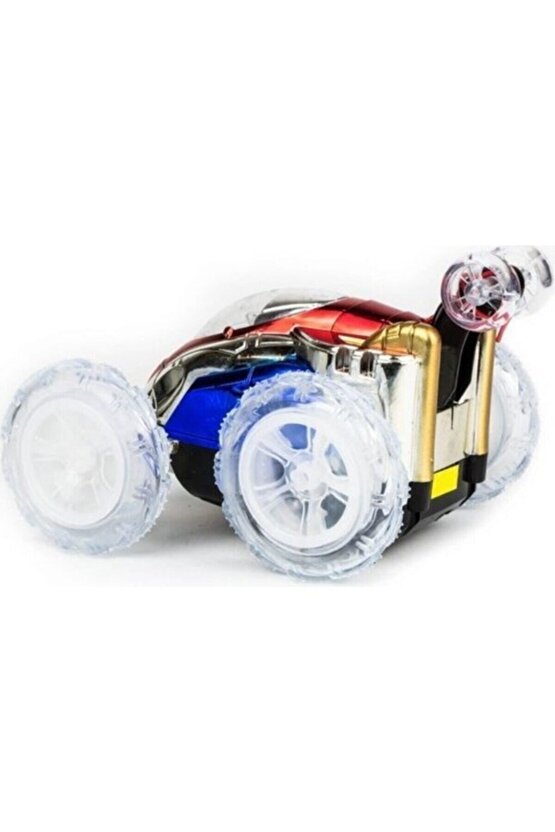 Uzaktan Kumandalı Takla Atan Işıklı Akrobat Oyuncak Araba Yeşil Renk Dasher Mg