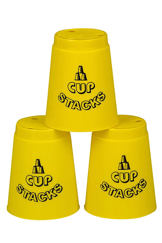 Orijinal Speed Cup Stacks Sarı - Lisanslı Bardak Denge Oyunu - Bardak Oyunu - Hızlı Bardaklar