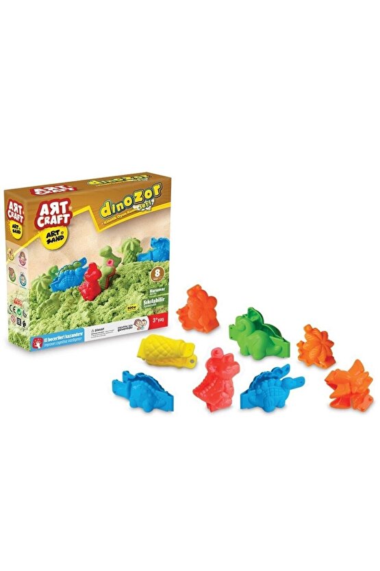 Kinetik Oyun Kumu Seti - Kum Ev, Arabalar, Dinazor, Kale Kum Seti