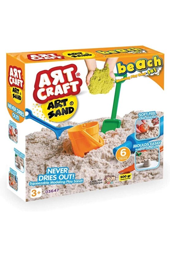 Artsand Plaj Kum Seti (500 Gr.) - Art Craft Kinetik Kum Seti - Oyun Kumu - Art Sand Kumu - Kum Seti