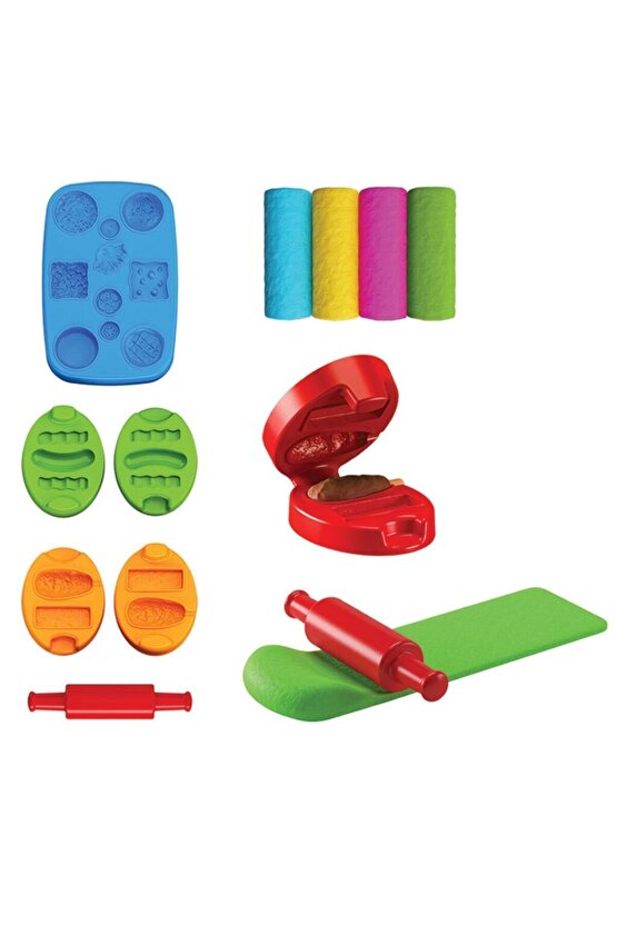 Hamburger Hamur Seti (200 Gr.) - Oyun Hamuru Seti - Hamur Setleri - Hamur Kalıpları