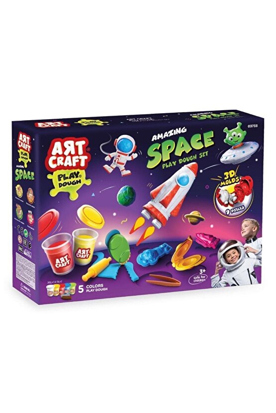 Inanılmaz Uzay Oyun Hamur Seti - Oyun Hamuru Seti - Hamur Setleri - Hamur Kalıpları