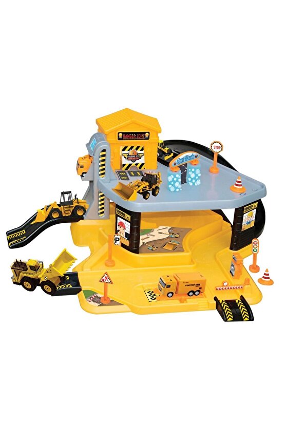 Şantiye Garaj Seti - Otopark Seti - Araba Seti - Hotwheels Seti - Istasyon