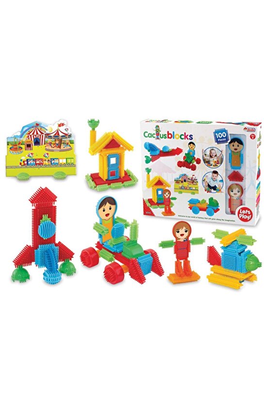 Kaktüs Blok (100 Parça) - Oyuncak Oyuncaklar - Oyuncakları - Blok Setleri - Kaktüs Oyuncak