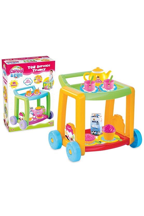 Candy & Ken Çay Servis Arabası - Mutfak Setleri - Ev Oyuncak Setleri