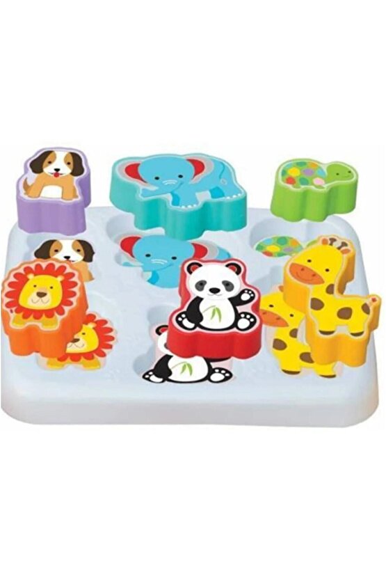 Sevmli Hayvanlar Bultak Bul Tak Küp 10 Adet Top 3lü Eğitici Set1