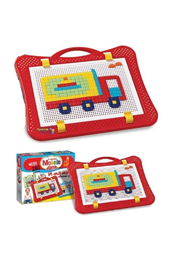 Mozaik Çivi Oyunu Çantalı 280 Parça Eğitici Seti