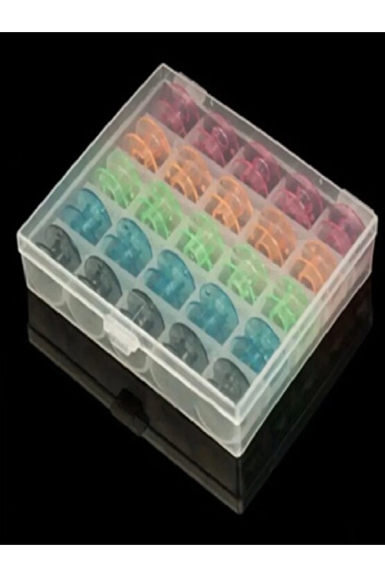 KOPYA - Zetina Bindallı Janome Ev Tipi Dikiş Makine Rengarenk Masurası 1 Kutu 25 Adet