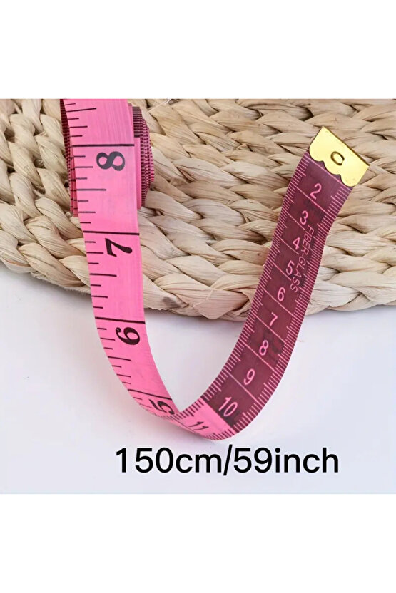 EVİST - Mezura Kutulu 1,5 Metre Çift Yönlü Çok Amaçlı Mezura, Terzi Dikiş (1 ADET) 6 Renk Seçeneği