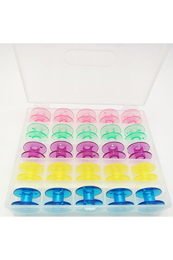 Fdm Ev Tipi Dikiş Makinesi Masurası Renkli Ve Plastik 25 Adet