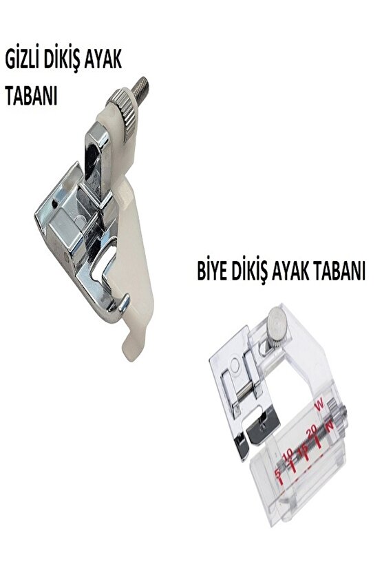 SİNGER BEKO ZETİNA Uyumlu  GİZLİ DİKİŞ AYAK VE BİYE DİKİŞ AYAK İKİLİ SET TAKIM