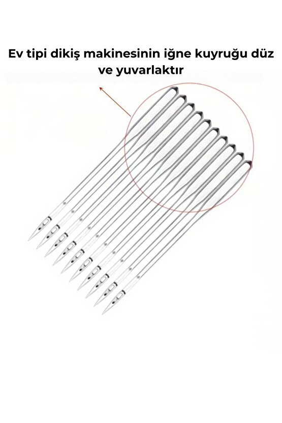 Singer Zetina Bernina Janome Uyumlu 11-14-16 Ev Tipi Dikiş Makine Iğnesi Toplam 30 Adet