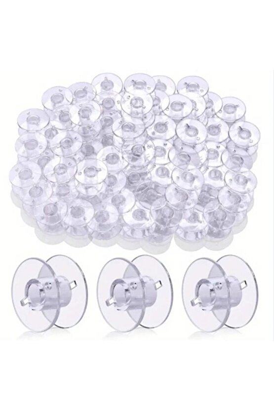 Yeni Model Ev Tipi Dikiş Makinesi Masurası Plastik Beyaz-mavi Şeffaf (10 ADET)