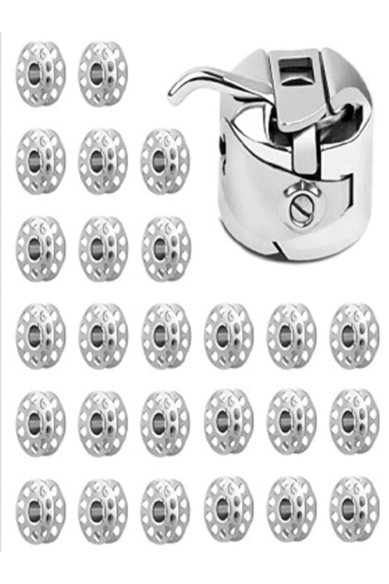 Dikiş Seti 1 Mekik -5 Adet Masura - 10 Adet Iğne 12 No  Sınger Beko Zetina Janome Makinesi Uyumlu