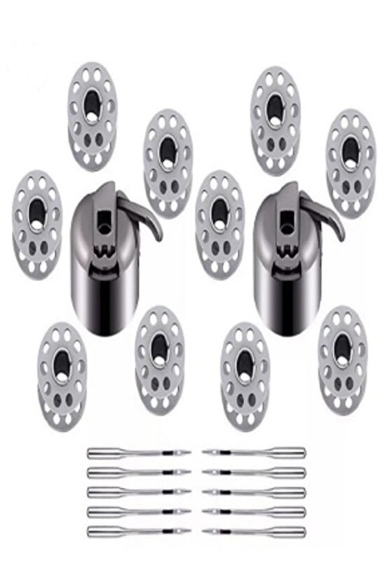 Dikiş Seti 1 Mekik -5 Adet Masura - 10 Adet Iğne 12 No  Sınger Beko Zetina Janome Makinesi Uyumlu