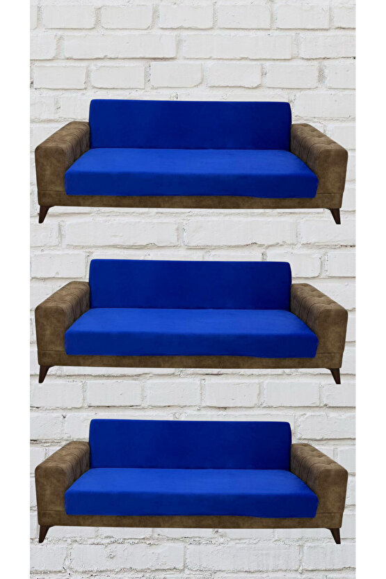 3+3+3 İtalyan Süet Kolsuz Koltuk Örtüsü ( RENK)