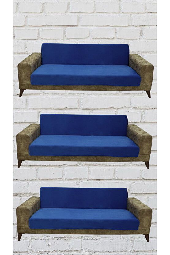 3+3+3 İtalyan Süet Kolsuz Koltuk Örtüsü ( RENK)