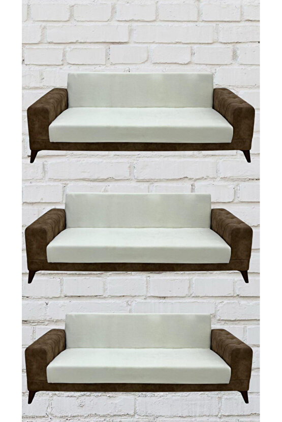 3+3+3 İtalyan Süet Kolsuz Koltuk Örtüsü ( RENK)