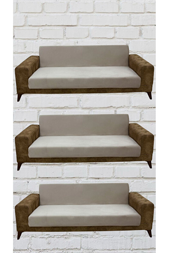 3+3+3 İtalyan Süet Kolsuz Koltuk Örtüsü ( RENK)