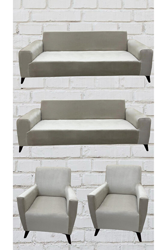 3+3+1+1 İtalyan Süet Koltuk Örtüsü(BEJ RENK)