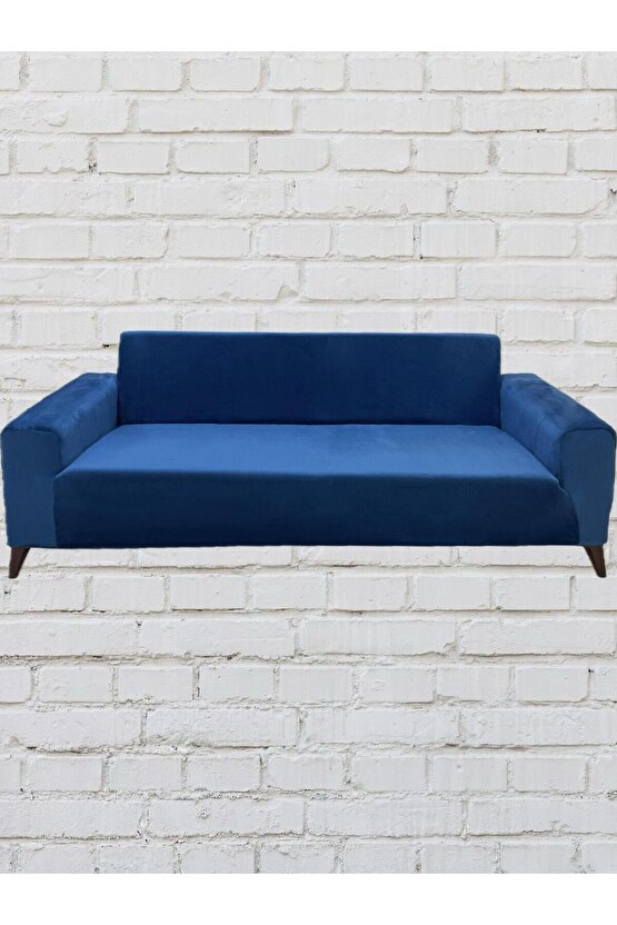 3Lü Koltuk İtalyan Süet Koltuk Örtüsü(PETROL)