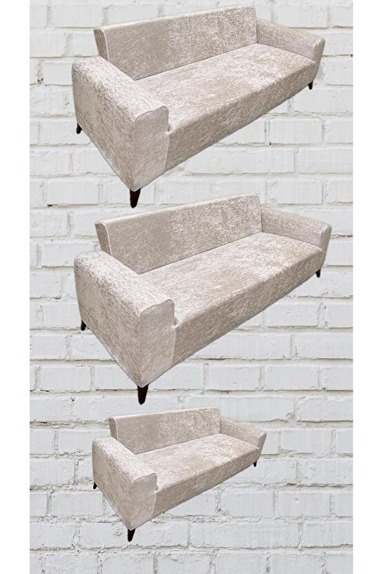 332 Parlak Kadife Giydirme Koltuk Örtüsü(NATÜREL)