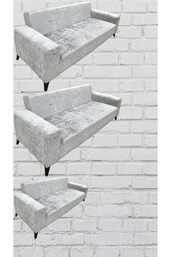 332 Parlak Kadife Giydirme Koltuk Örtüsü(GÜMÜŞGRİ)