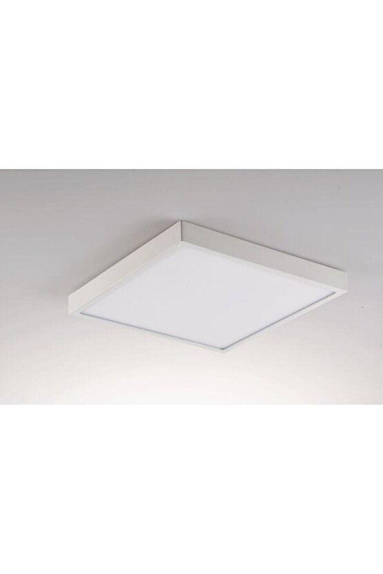 24 Watt Çok Kaliteli Sıva Üstü 6500 Kelvin Beyaz Işık Led Tavan Armatürü, Metal Kasa 28 X 28 Cm