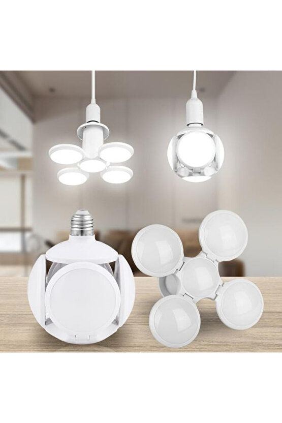 30 Watt, Gün Işığı Renkli Katlanır Led Ampul, Enerji Tasarruflu, 3000 Kelvin Dekoratif Led Ampul