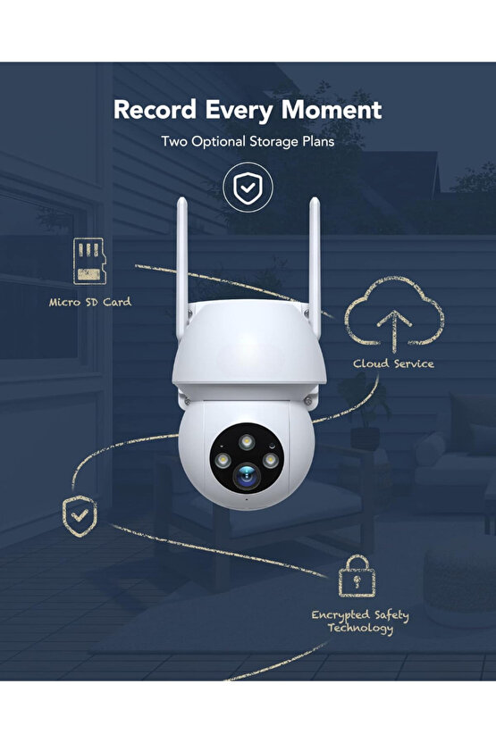 Sensörlü, Dış Mekan Akıllı Güvenlik Kameras, Elektrikle Çalışır, Su Geçirmez, Telefonla İzlenebilir