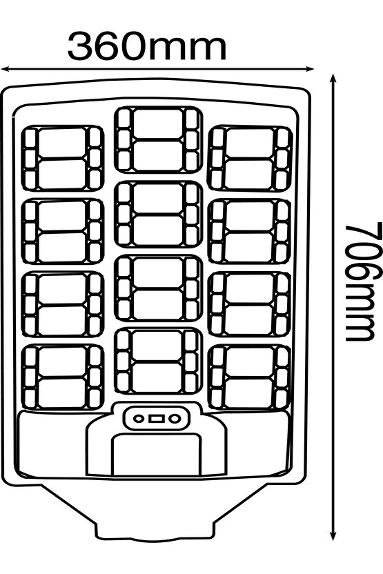 1200 Watt Çok Kaliteli, Kumandalı, Güneş Enerjili, Fotoselli, Sensörlü, 3 Modlu Solar Bahçe Armatürü