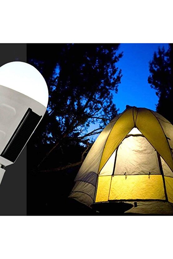7 Watt güneş Enerjili - Şarjlı E27 Duy Led Ampul, Çok Kaliteli Solar, Güneş Enerjili Led Ampul
