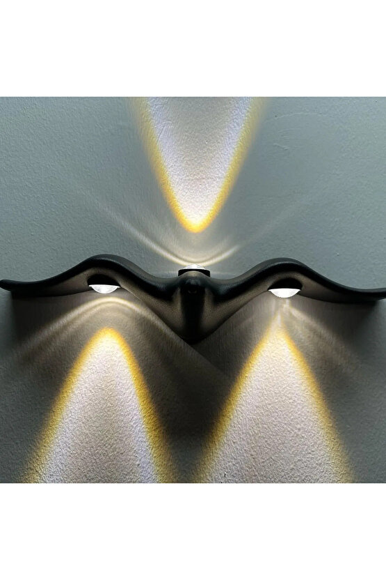 Elektrikle Çalışır, 10 Watt İç ve Dış Mekan AMBER IŞIK Kelvin Led Aplik, Modern Tasarım Armatür