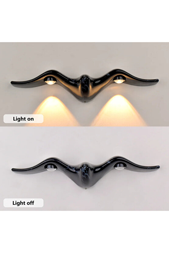 Elektrikle Çalışır, 10 Watt İç ve Dış Mekan AMBER IŞIK Kelvin Led Aplik, Modern Tasarım Armatür