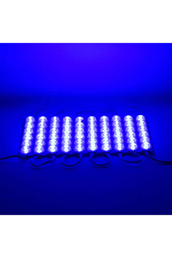 20 Adet 5 Watt Mavi Işık Ip65 Modül Led, 10 Adet Magnetli, Çok Kaliteli Mavi Işık Modül Led