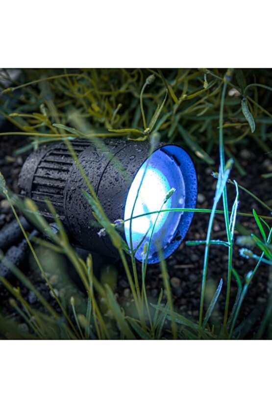 Elektrikle Çalışır, 7 Watt Mavi Işık Ledli Çok Kaliteli Çim, Çiçek, Ağaç, Peyzaj Aydınlatma Armatürü