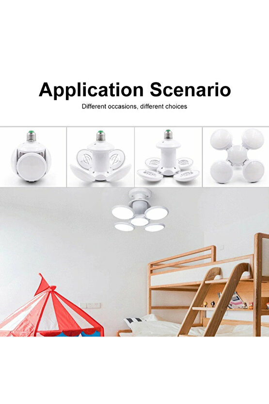 1 Adet 30 Watt Katlanır, 3000K, Gün Işığı Led Ampul, Modern Tasarım Dekoratif E27 Duy Led Ampul