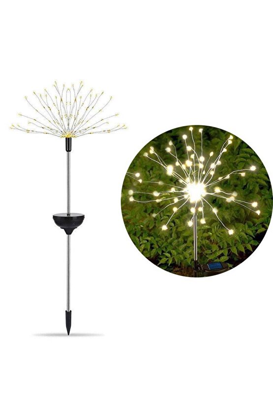 Güneş Enerjili, 10 Watt, 3200K Gün Işığı, Çiçek Demeti Solar Bahçe Artmatürü, Kaiteli Solar Armatür