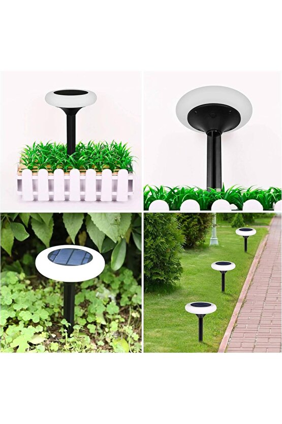 1 Adet Güneş Enerjili, Çok Kaliteli, 5 Watt Beyaz Işık Solar Led Çim, Çiçek, Bahçe, Ağaç Armatürü