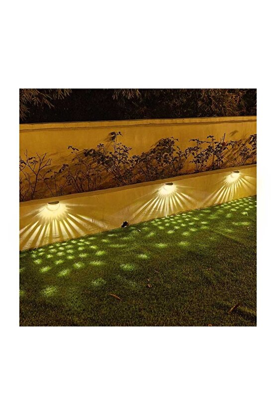 2 Adet Güneş Enerjili, 5 Watt Solar Duvar Apliği, 3200 Kelvin Gün Işığı Ledli Kablosuz Solar Aplik