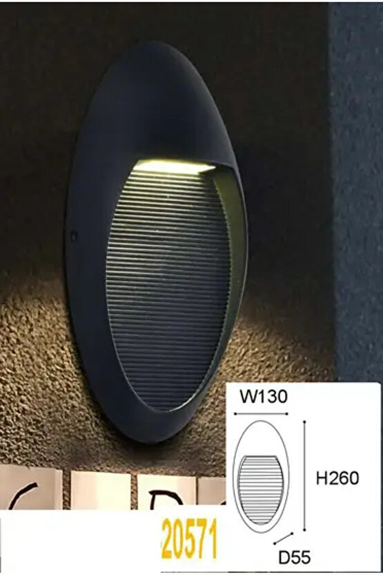 Antrasit Renk Alüminyum Döküm, Elektrikle Çalışır İç ve Dış Mekan 4 Watt LED Çok Şık Duvar Apliği