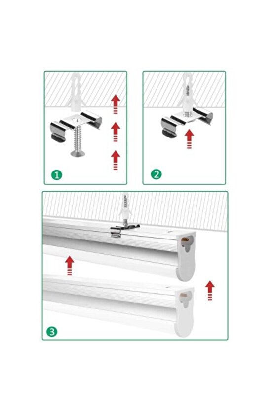 30 Cm, 4 Watt 6500 Kelvin, Beyaz Işık Eklenebilir Bant Armatür, Eklenebilir Led Armatür 220V Armatür