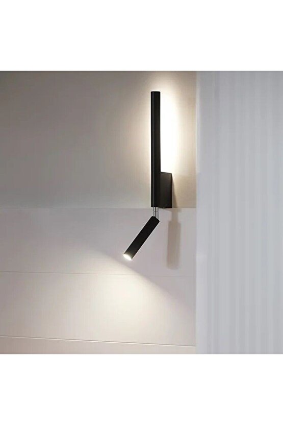 6+3 Watt, Döner Direk, Oynar Başlıklı Led Yatakbaşı Armatür, Led Duvar Aplik, Modern Yatakbaşı Aplik