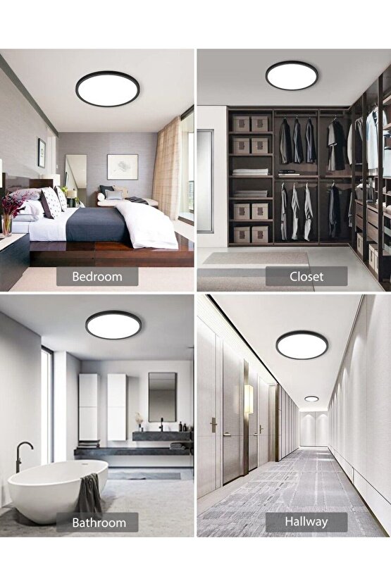 24 Watt Günışığı Ledli, Çok Kaliteli Sıva Üstü Metal Kasa Tavan Armatürü, 1700 Lümen 3000K Armatür